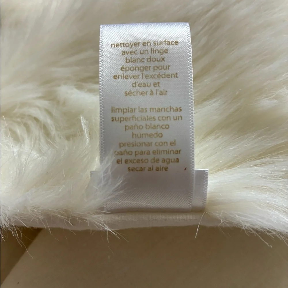 West Elm Ivory Faux Fur Christmas Tree Skirt